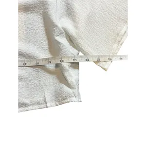 Women's White Buttoned Crop Top Size M thumbnail 5