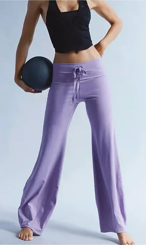 NWOT Free People FP Movement Quick Step Bubble Pants - Gem purple - Small thumbnail 1