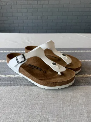 Birkenstock Gizeh Thong Sandals White Women’s Size 39 thumbnail 4