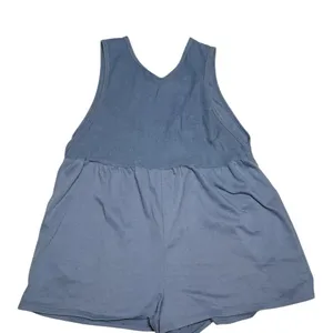 Urban Outfitters Romper Slate Blue terry medium one piece‎ cover up v-neck thumbnail 2