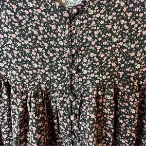 Aeropostale Women's S Floral V-Neck‎ Babydoll Mini Dress Multicolor thumbnail 6