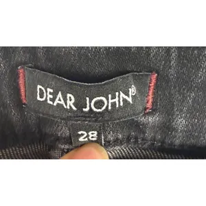 Dear John Rosie Flare‎ Jeans Womens 28 Raw Hem Distressed Black Whimsygoth thumbnail 3