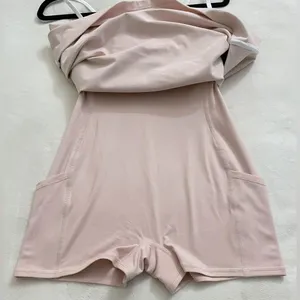 ALO Yoga NWT Airbrush Streamlined Dress Pink Quartz White Size S thumbnail 9
