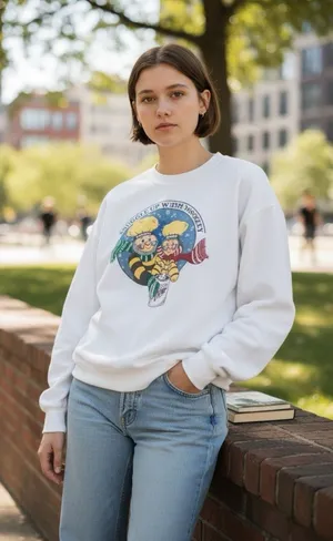 Jerzees Vintage 90s Hershey's Hot Cocoa Sweatshirt XL White Graphic Crewneck thumbnail 1