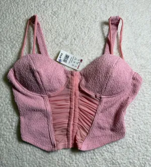 Madrag pink corset top with ruched detailing, size S #corset #ruched thumbnail 1