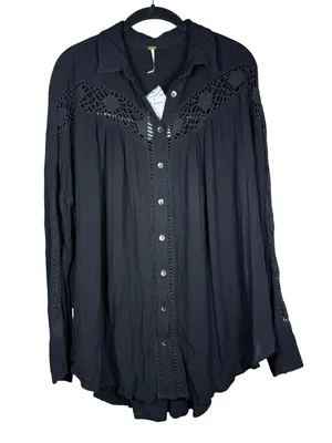 Free People Katie Bird Buttondown Boho Top thumbnail 5