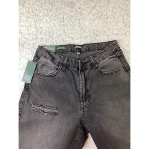 Wild Fable Womens High-Rise Tapered EasyRigid Distressed Jeans Black Size10 28L. thumbnail 2