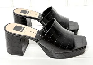 Dolce Vita Women's Marsha Platform Black Slide Sandals 402 thumbnail 1