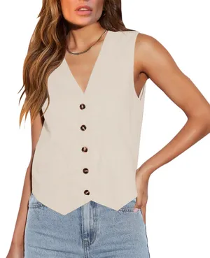 NWT Neutral Sleeveless V thumbnail 1
