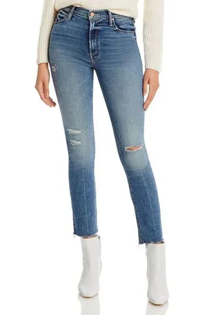 MOTHER The Mid-rise Dazzler Ankle Fray in Wash Going In Circles Size US 28 thumbnail 12