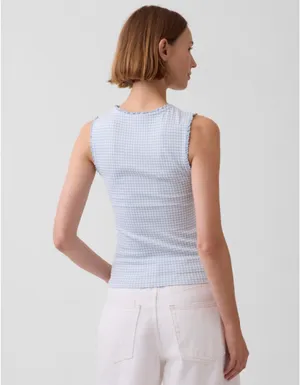 Gap Gingham Pointelle Shell Tank Top thumbnail 2