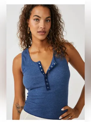 Free People Intimately Laid Back Green Ribbed Tank L thumbnail 6