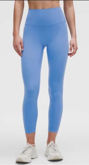 lululemon athletica Wunder Train 25” pool party High-Rise Leggings 6 thumbnail 1