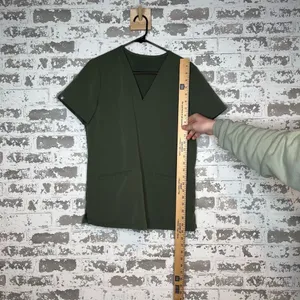Figs | women olive green scrub top thumbnail 5
