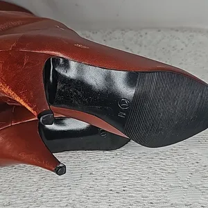 Caressa soft leather pull on heeled boots with tassels made in Spain sz 7 thumbnail 8