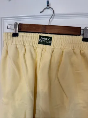 Daily Drills Yellow Henley Fleece Elastic-Waist Sweatpants thumbnail 2