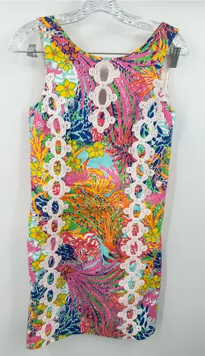 Lilly Pulitzer Women's Fishing For Compliments Sheath Mini Dress Size 6 thumbnail 1