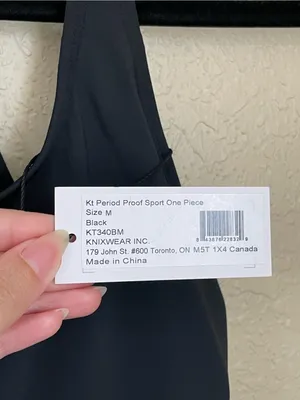 New Kt. By Knix Period Swim Sport One Piece Size M Black thumbnail 13