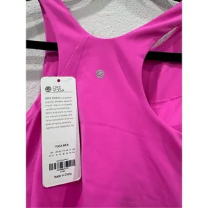 CRZ YOGA Butterluxe Racerback High Neck Longline‎ Sports Bras pink size xl thumbnail 5