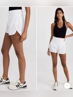 Free People The Way Home Shorts White High-Waist Athletic Shorts, summer cute ✨ thumbnail 2