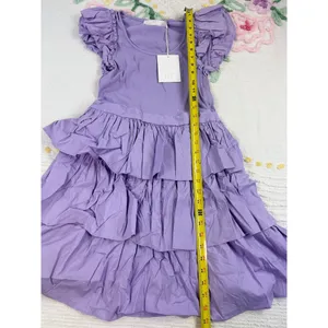 Rachel parcell‎ Ruffle Sleeve Tiered Dress Purple Sleeveless Mini Summer Party 8 thumbnail 2