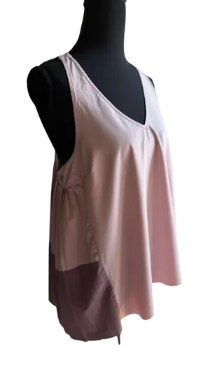 Athleta Women's Blush Pink Colorblock Swing Tank Top Medium Travel Hiking thumbnail 1