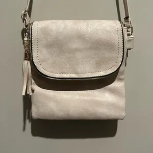 Cream Crossbody Purse Tan thumbnail 1