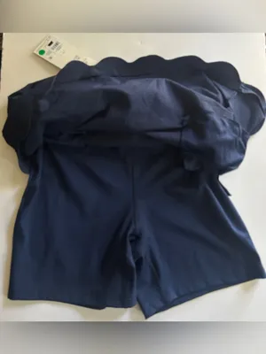 Women’s Textured Scalloped Skort size 2 Blue thumbnail 4