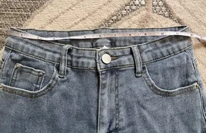 Rhinestone Denim Shorts Blue thumbnail 5