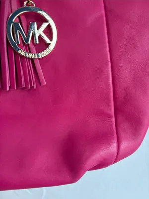 Michael Kors Hot Pink Tassel Tote Bag Purse thumbnail 5