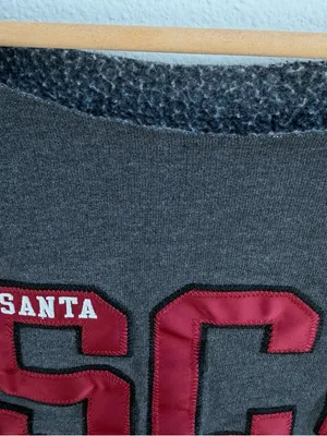 Santa Clara University SCU Champion grey off the shoulder sweatshirt thumbnail 3
