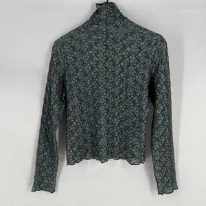 Sno Skins Crop Top Womens Medium Black Lace Sheer Detail Turtle Neck Ski Outdoor thumbnail 8