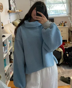 Free People Fleece Sweater thumbnail 2