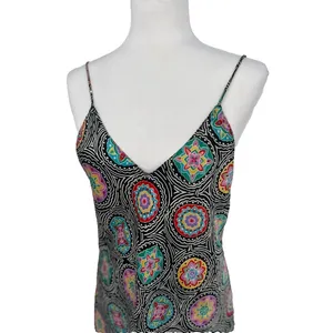 Vintage Indulgence Slip Dress Satin Mandala‎ Maximalist 90s Vibrant Size Small thumbnail 2