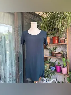Aritzia Wilfred Free Teigen T-Shirt Dress – Blue Stone – S thumbnail 2