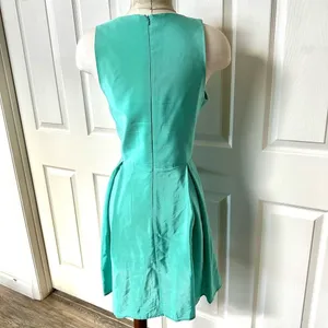 Amanda Uprichard silk green V neck sleeveless dress thumbnail 7