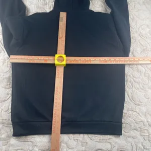 Pimkie Women‎ Black Solid Fleece Lined Pullover Hoodie Kangaroo Pocket Size S thumbnail 5