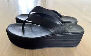 Free People Haven thong flip flop flatform platform YTK 90s 2000s black 39 thumbnail 2