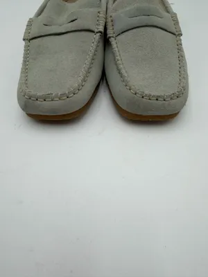 Predictions Men’s Light Gray Suede Penny Loafers Size 7.5 Moc Toe Slip On thumbnail 7