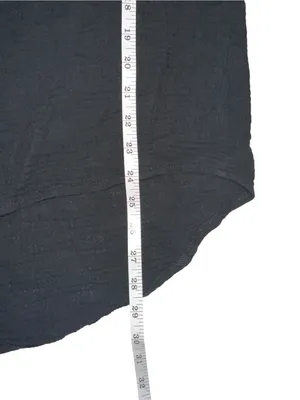 POL Black Gauze Crochet Sleeves Button Up Oversized Shacket SMALL thumbnail 7