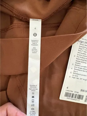 Lululemon Align High Rise 28” Roasted Brown Size 4 NWT thumbnail 6