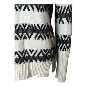 All Saints Catalina Jumper Sweater Women XS Ivory‎ Gray Wool Alpaca Knit Nordic thumbnail 6