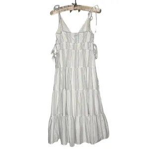 Rails Organic Cotton‎ Tiered Neutral Striped Midi Dress Size XS Sundress thumbnail 7