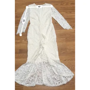 ALEXIS Nadege Lace Midi Mermaid Dress Off White Bridal Women Elegant size small thumbnail 9