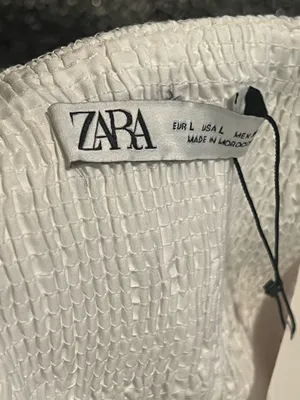 Womens large NWT Zara White Structured Strapless Tube Top thumbnail 9