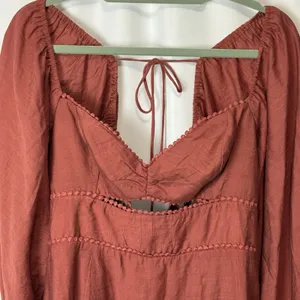 NWT Selfie Leslie XL Catch Feelings Dress Rose Red Milkmaid Coquette HoCo Rush thumbnail 6