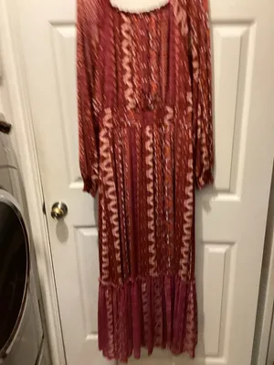Knox Rose Burgundy Printed Long Sleeve Maxi Dress thumbnail 5