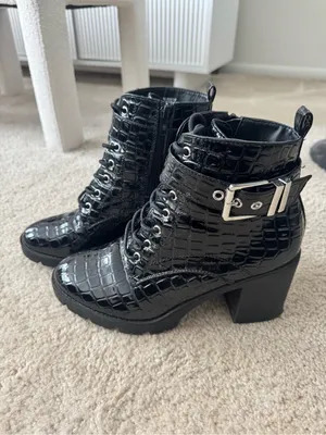 Topshop croc embossed booties thumbnail 2