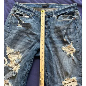Judy Blue Los Angeles Boyfriend Fit Distressed Ripped Jeans Medium Wash 18W thumbnail 6