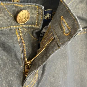 Rock & Republic Grey Gold Metallic Shimmer Skinny Jeans Womens‎ Size 8 thumbnail 6